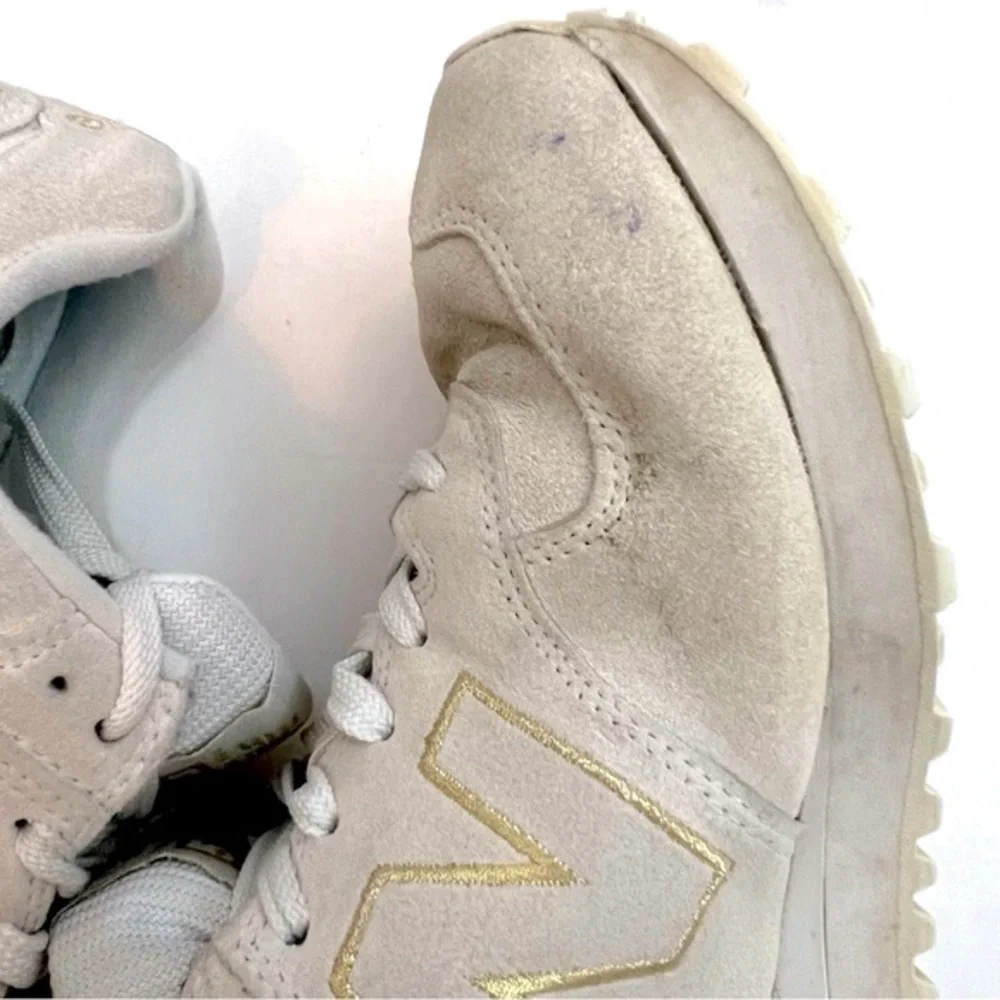 New Balance Sneaker 574 Beige Ivory Shattered Pearl Sneakers - Picture 6 of 8